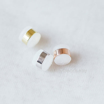 20pcs Rubber Ear Nuts, Earring Back Stoppers 5.5mm, Gold/ Silver/ Rose Gold, Earring Component Findings (#GB-651-B)