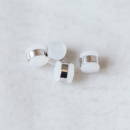 20pcs Rubber Ear Nuts, Earring Back Stoppers 5.5mm, Gold/ Silver/ Rose Gold, Earring Component Findings (#GB-651-B)