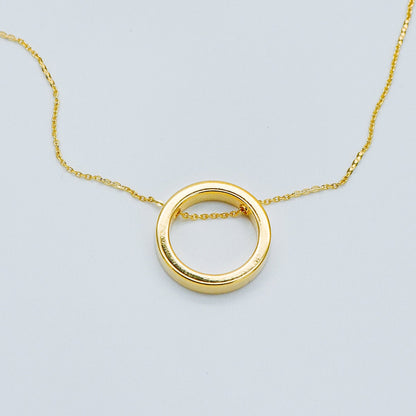 10pcs Gold Ring Charms 16mm, Polished Gold plated Brass Round Circle Pendants, Two Holes (GB-387)