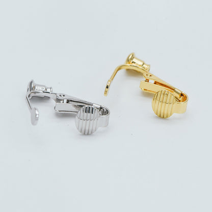 10pcs Gold/ Silver Clip-on Ear Wire, MAGIC Earring Clips, Can Hold Stud/ Threader Earrings (GB-472)