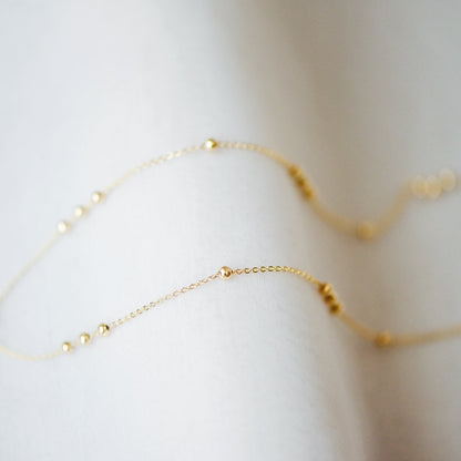 Gold plated Brass Beaded Chains, 1.6mm Chain with 3.5mm Ball Beads, Color Not Easily Tarnish (#LK-188)/ 1 Meter=3.3 ft