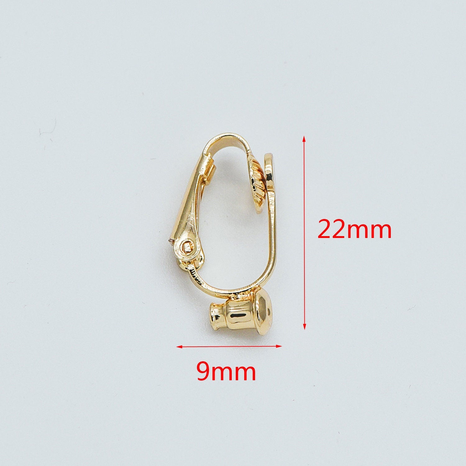 10pcs Gold/ Silver Clip-on Ear Wire, MAGIC Earring Clips, Can Hold Stud/ Threader Earrings (GB-472)