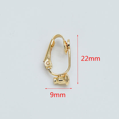 10pcs Gold/ Silver Clip-on Ear Wire, MAGIC Earring Clips, Can Hold Stud/ Threader Earrings (GB-472)