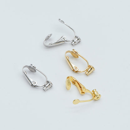 10pcs Gold/ Silver Clip-on Ear Wire, MAGIC Earring Clips, Can Hold Stud/ Threader Earrings (GB-472)