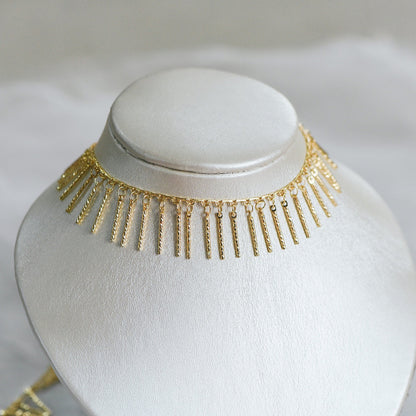 Gold/ Rhodium plated Brass Beaded Chains, Link Chain with 15mm Stick Bar Beads (#LK-194)/ 1 meter=3.3 feet