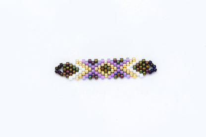 4pcs Seed Beads Charm Connectors 41x9mm, Japan Miyuki Seed Glass Beaded Bar Pendants (RM-33-NEW)