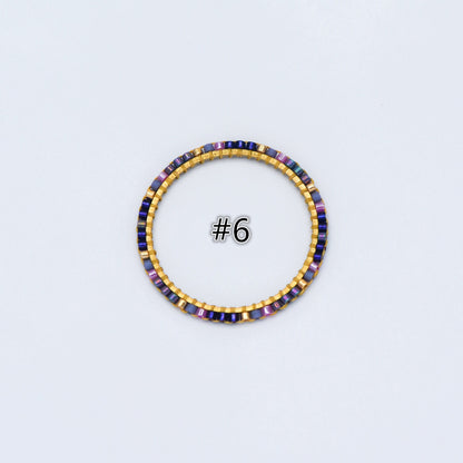 4pcs Miyuki Seed Bead Charm Connectors: Geometric Ring Pendants (RM-37)