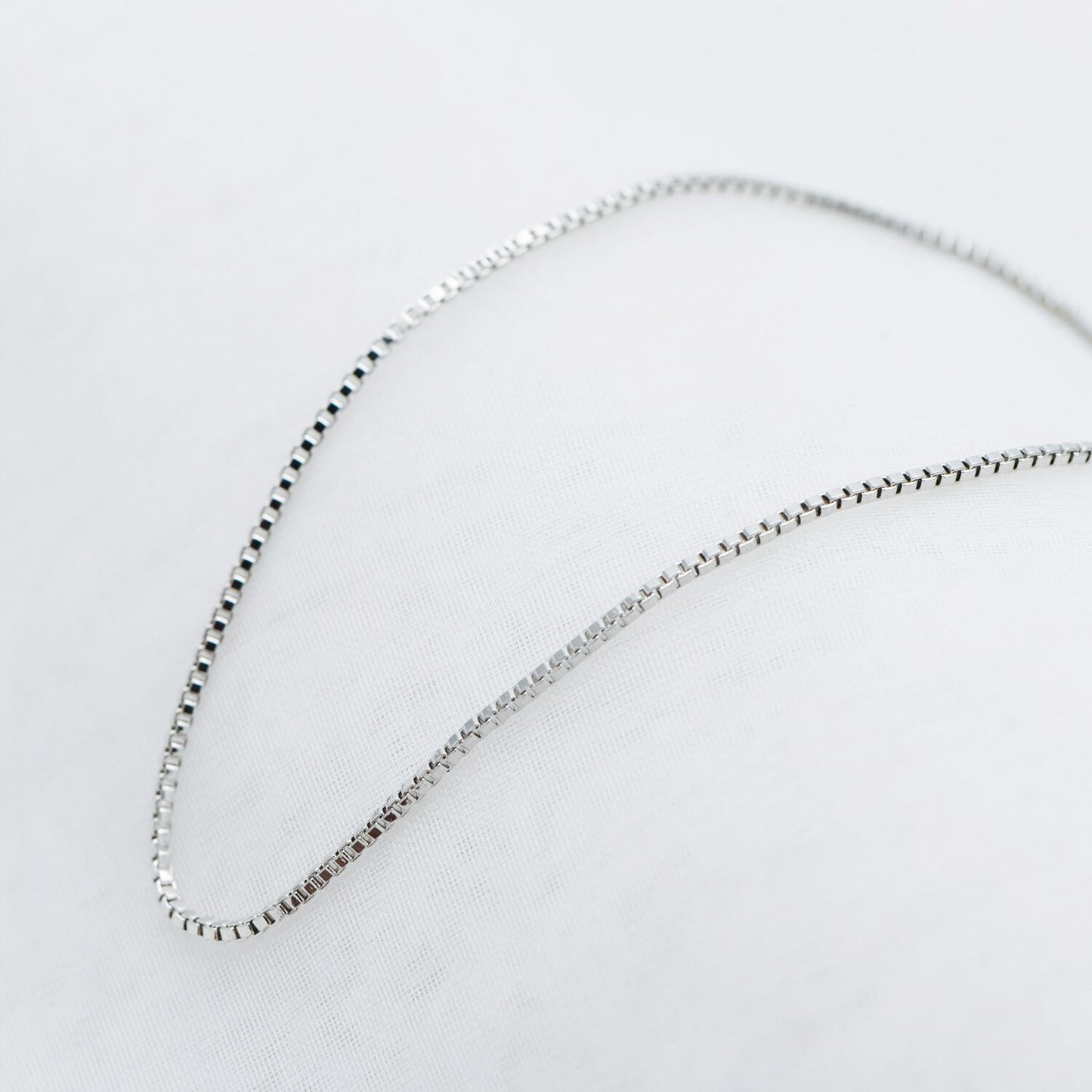 Rhodium plated Brass Box Chains, 0.7/ 0.9/ 1.1m Thin, Silver Tone Chain Findings (#LK-208)/ 1 Meter=3.3 ft