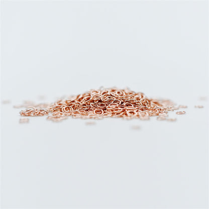 200pcs Rose Gold plated 304 Stainless Steel Open Jump Rings, 3x0.4mm (26 Gauge)/ 4x0.5mm (24 Ga), Tiny Split Rings for Thin Chains (#GB-613)