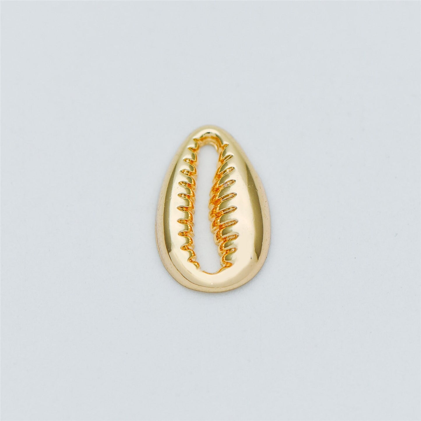 10pcs Gold/ Silver tone Shell Charm Pendants 12x8mm, Seashell Shaped Beads Connectors (GB-3936-B)