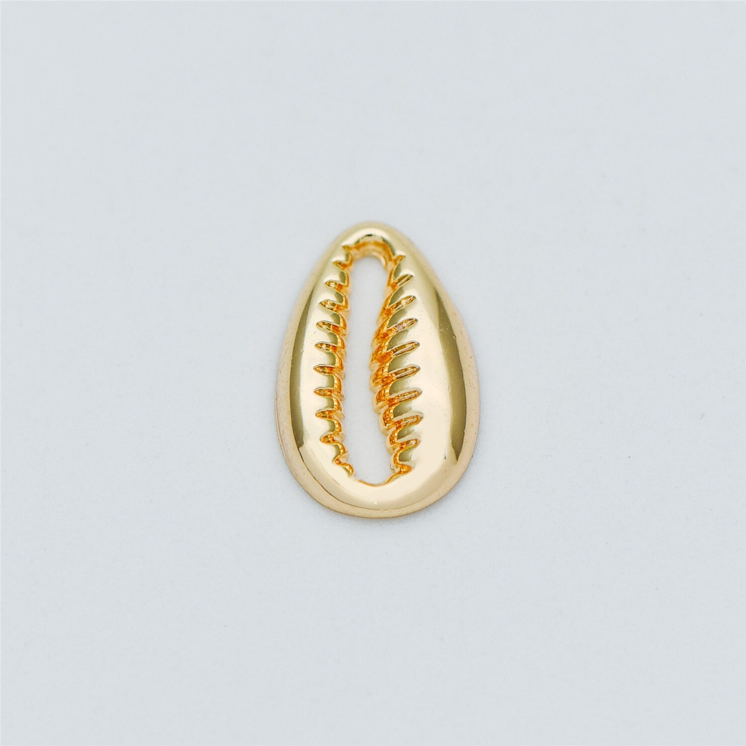 10pcs Gold/ Silver tone Shell Charm Pendants 12x8mm, Seashell Shaped Beads Connectors (GB-3936-B)