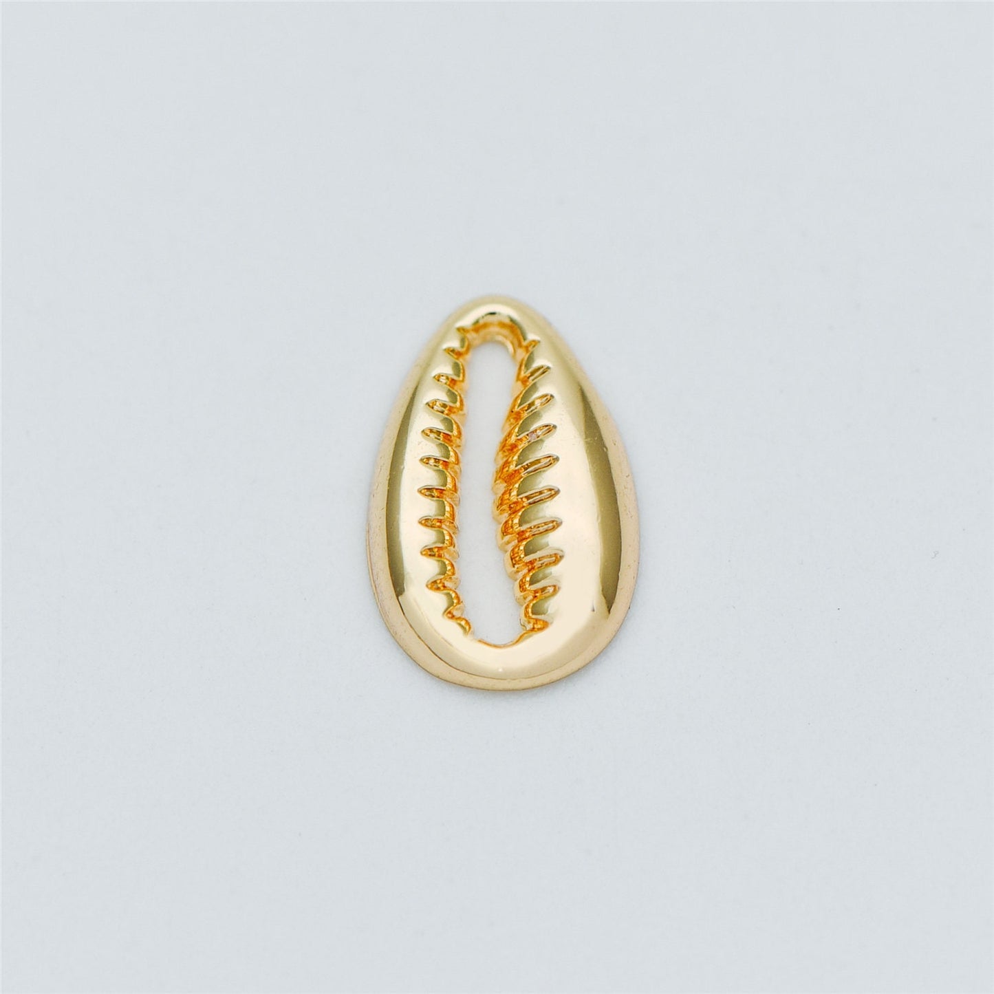 10pcs Gold/ Silver tone Shell Charm Pendants 12x8mm, Seashell Shaped Beads Connectors (GB-3936-B)