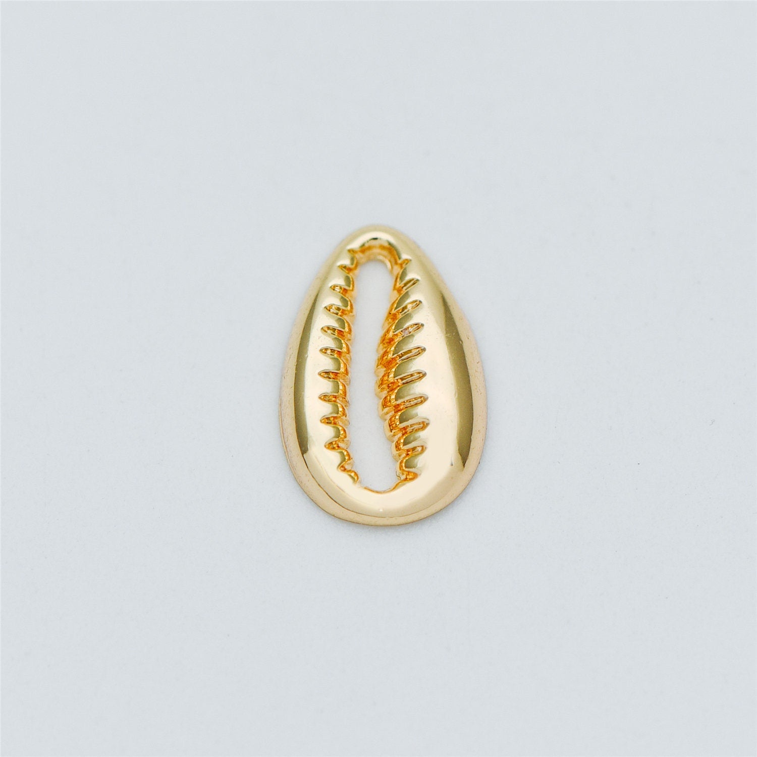 10pcs Gold/ Silver tone Shell Charm Pendants 12x8mm, Seashell Shaped Beads Connectors (GB-3936-B)