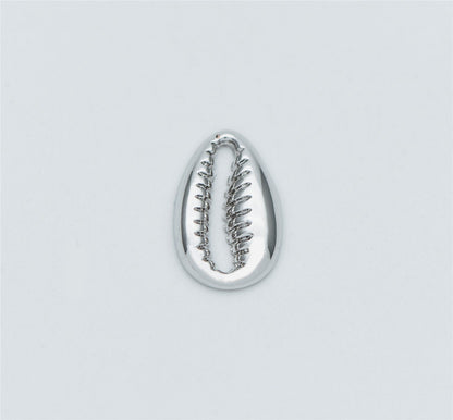 10pcs Gold/ Silver tone Shell Charm Pendants 12x8mm, Seashell Shaped Beads Connectors (GB-3936-B)