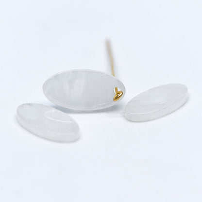 20pcs Tortoise Shell Acetate Oval Pendants 19x10mm, Acrylic Craft Earring Components, Resin Geometric Charms (#HT-50)