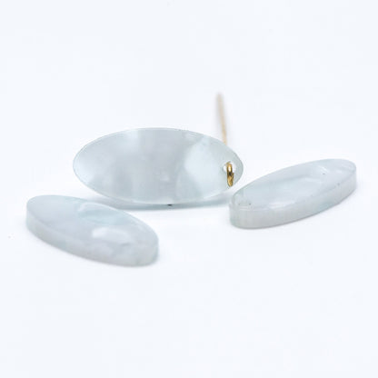 20pcs Tortoise Shell Acetate Oval Pendants 22x10mm, Acrylic Craft Earring Components, Resin Geometric Charms (#HT-55)