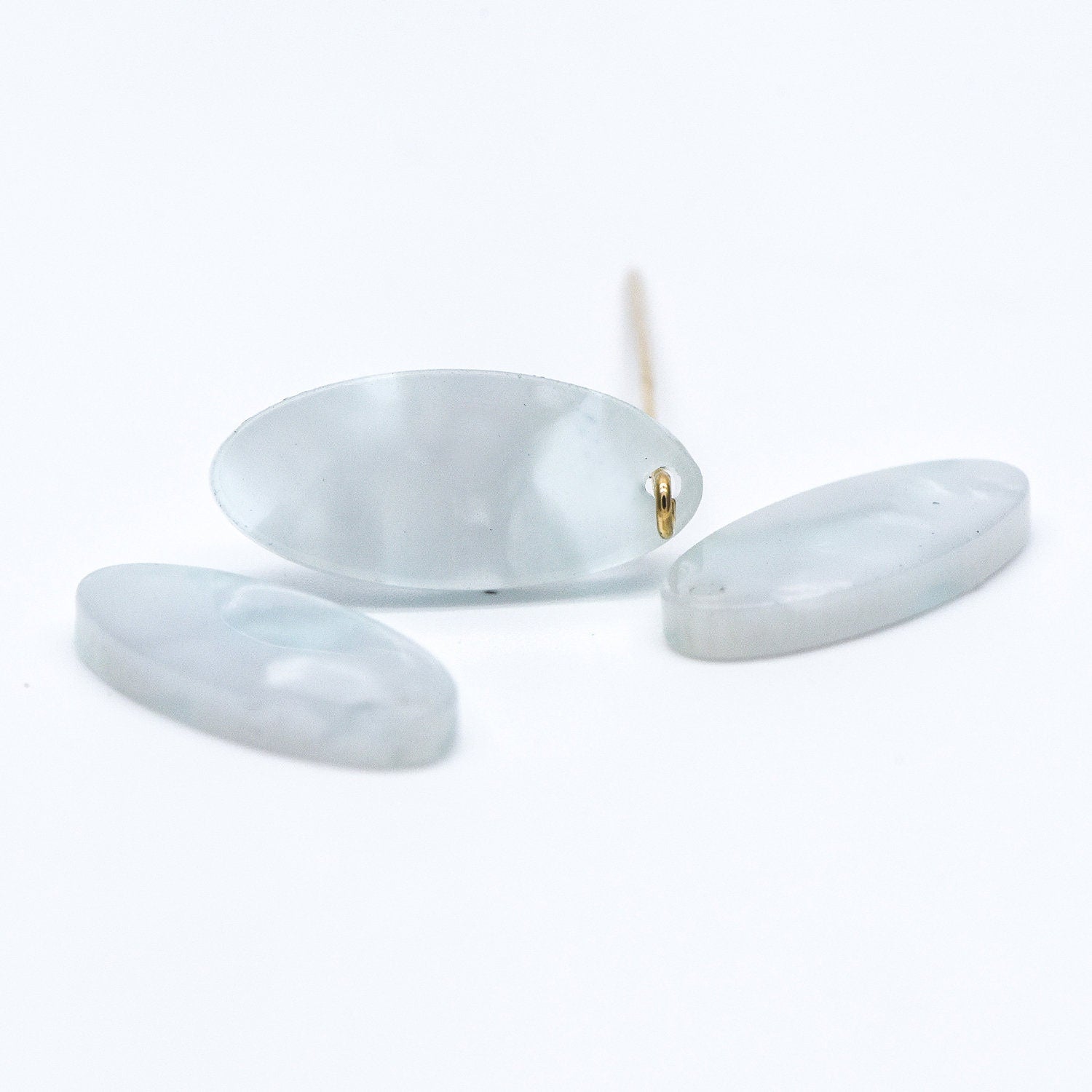 20pcs Tortoise Shell Acetate Oval Pendants 22x10mm, Acrylic Craft Earring Components, Resin Geometric Charms (#HT-55)