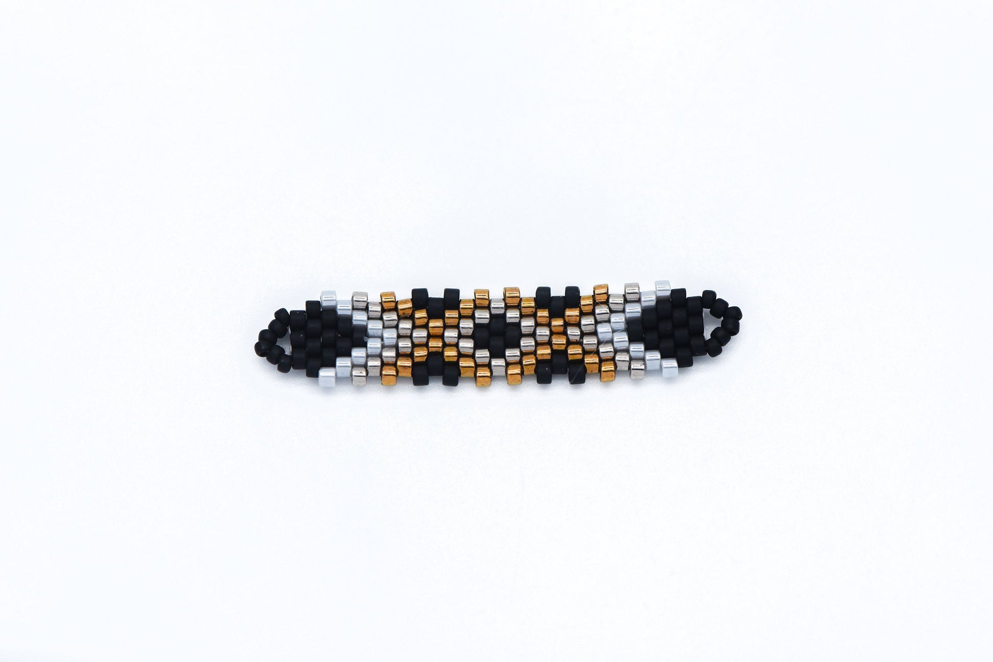 4pcs Seed Beads Charm Connectors 41x9mm, Japan Miyuki Seed Glass Beaded Bar Pendants (RM-33-NEW)