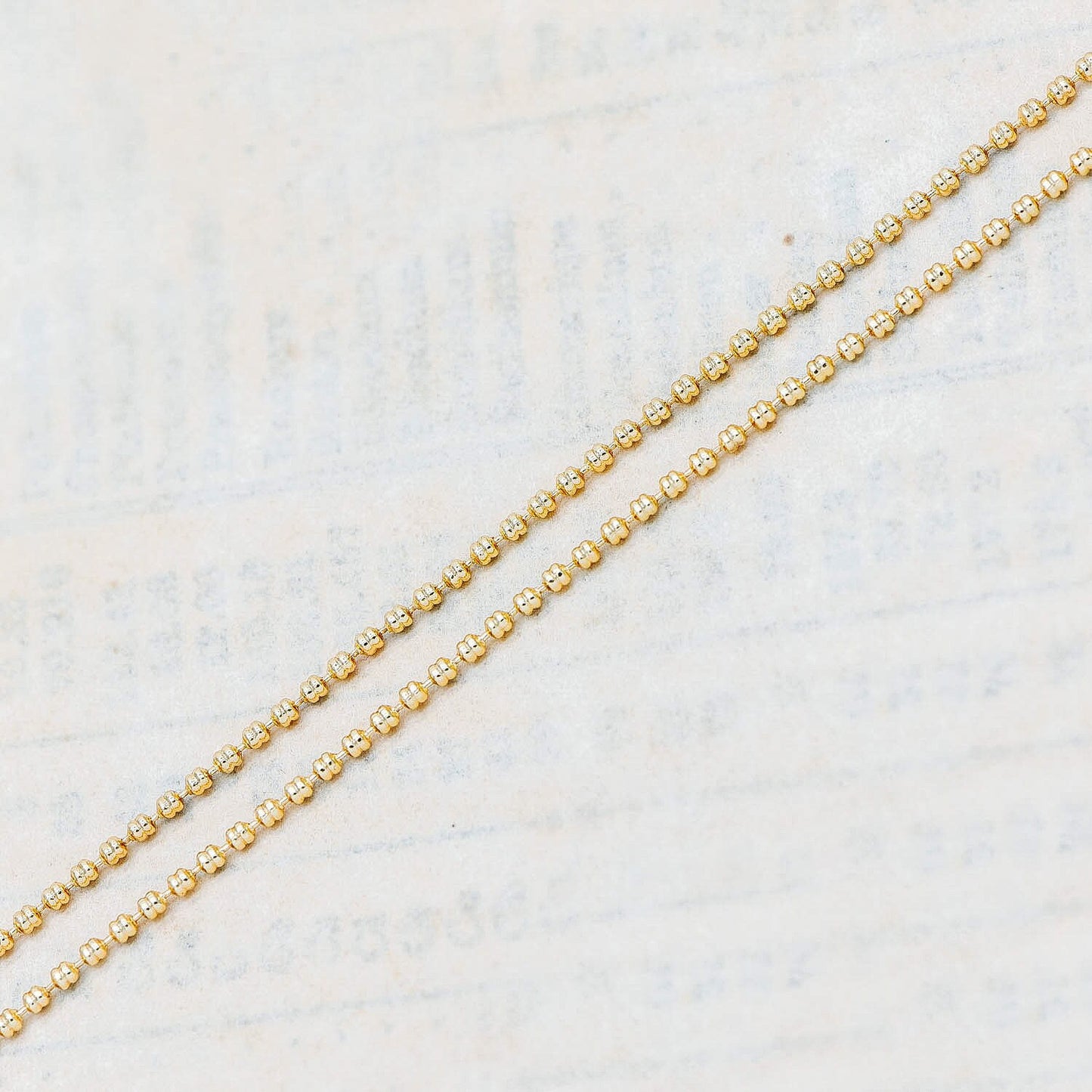 Gold/ Silver tone Ball Chains 1.5mm, Gold/ Rhodium plated Brass, DIY Necklace Chain Wholesale (#LK-229)/ 1 Meter=3.3 ft