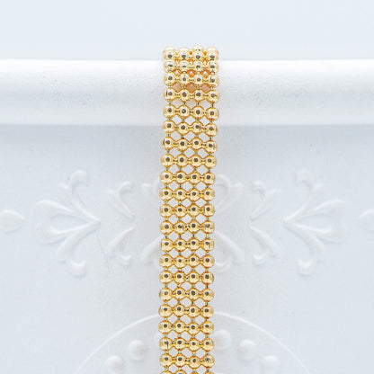 Gold/ Silver tone Multi Strand Ball Chains, Gold/ Rhodium plated Brass Beaded Chain Wholesale (#LK-233)/ 1 Meter=3.3 ft