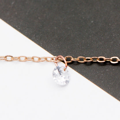 Raw Brass Cable Chains with Clear CZ Charms, Unplated Brass Beaded Chains (#LK-223-RB)/ 1 Meter=3.3 ft