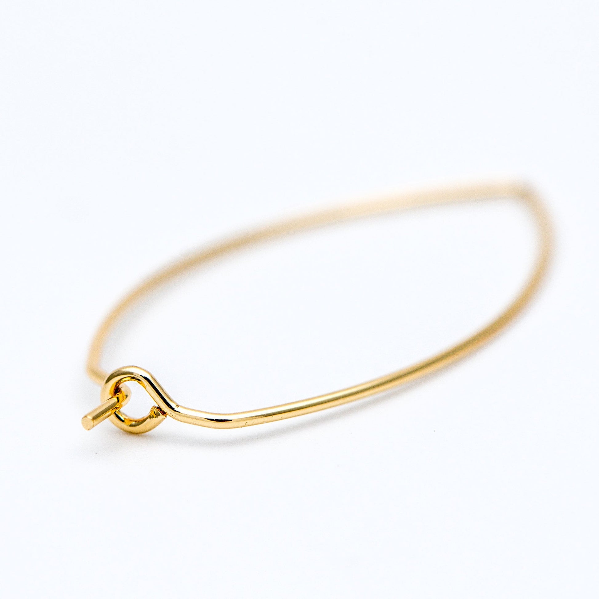 10pcs Gold/ Silver Tone Oval Hoop Ear Wire, Gold/ Rhodium plated Brass Threader Earrings (GB-659)