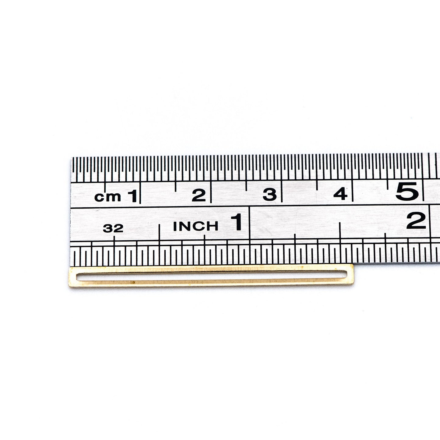 20pcs Raw Brass Bar Charm Connectors 40x3mm, Geometric Long Link Pendants (RB-113)