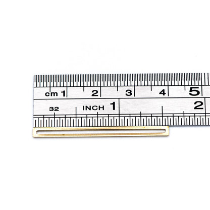 20pcs Raw Brass Bar Charm Connectors 40x3mm, Geometric Long Link Pendants (RB-113)