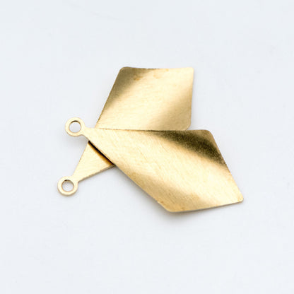 20pcs Raw Brass Rhombus Charms 25x12mm, Geometric Stamping Earring Pendants, Brass Findings Wholesale (RB-119)