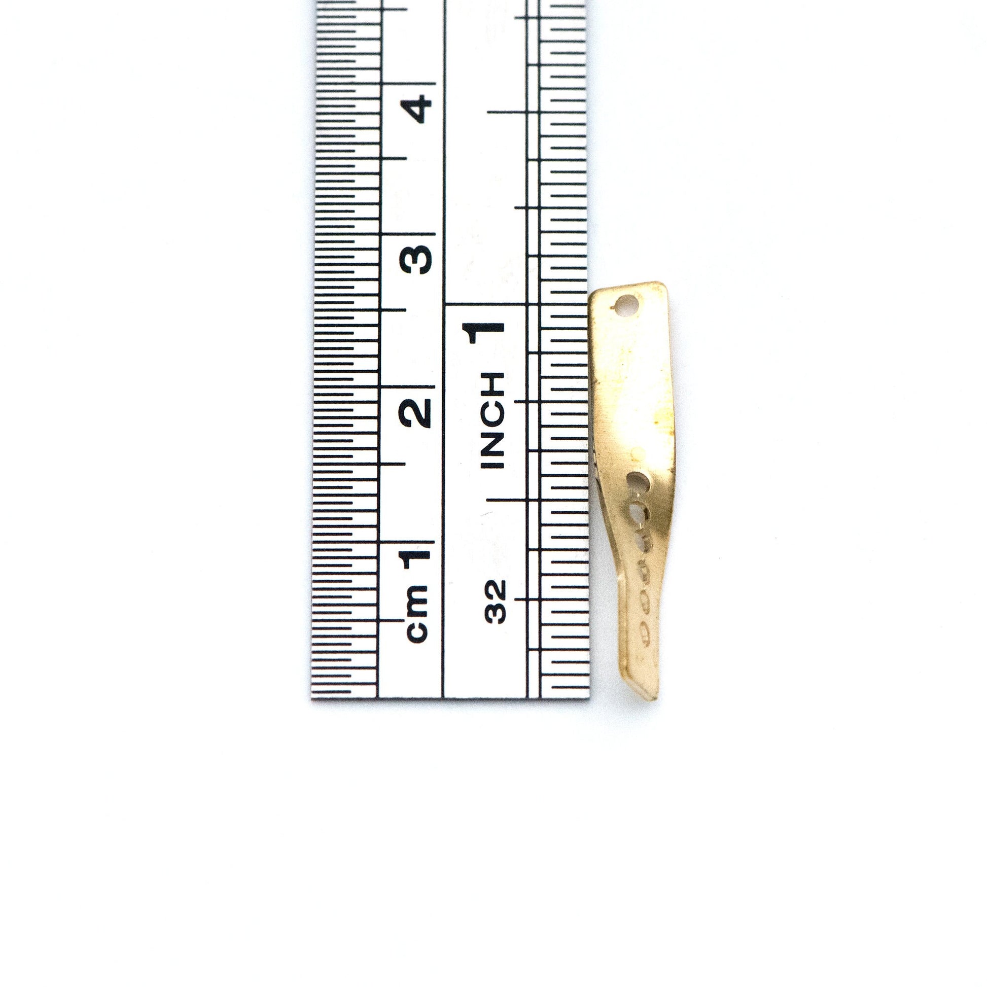 20pcs Raw Brass Link Pendants 19/ 27mm, Geometric Twisted Bar Charm Connectors (RB-122)