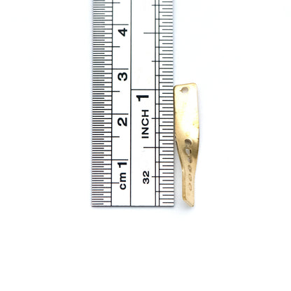 20pcs Raw Brass Link Pendants 19/ 27mm, Geometric Twisted Bar Charm Connectors (RB-122)