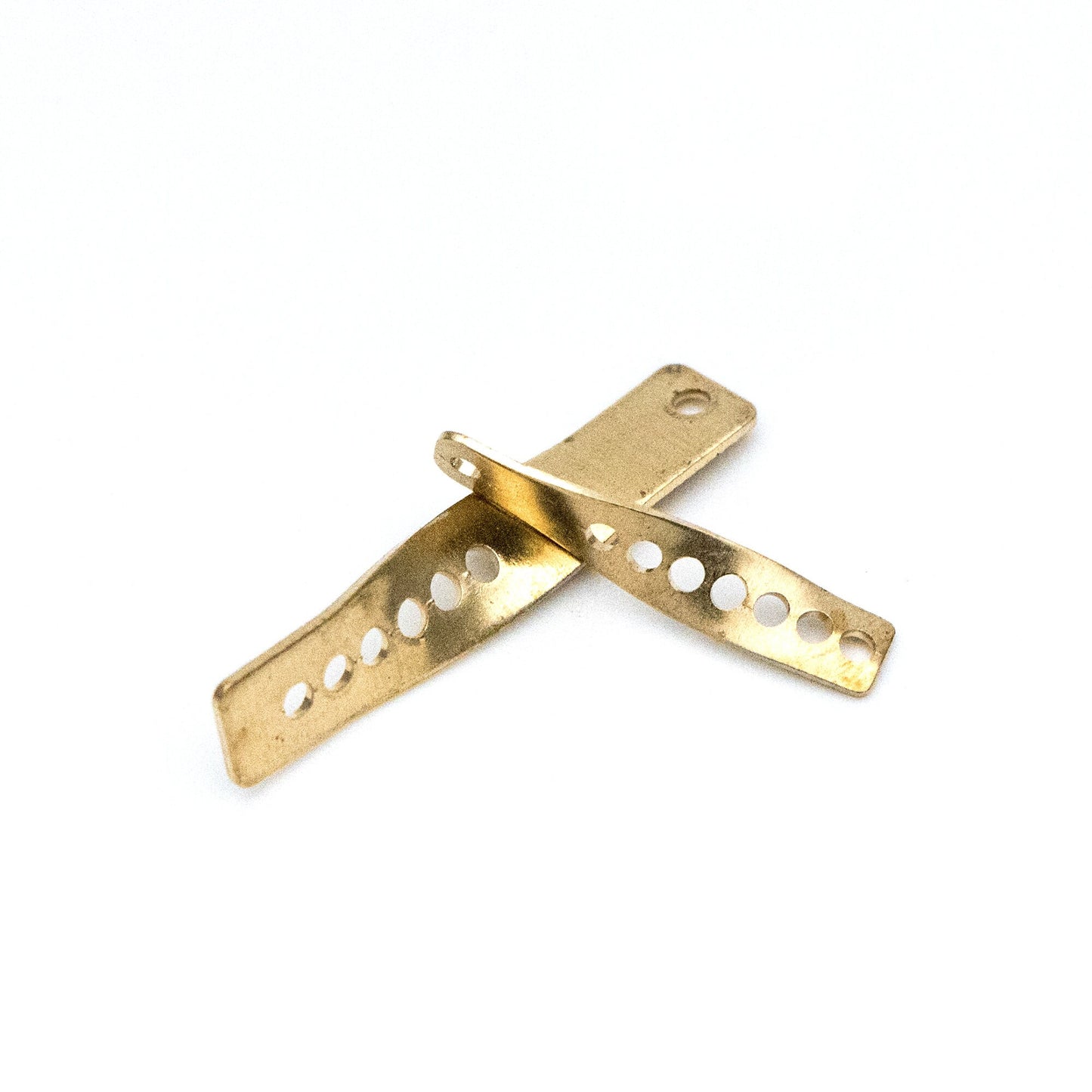 20pcs Raw Brass Link Pendants 19/ 27mm, Geometric Twisted Bar Charm Connectors (RB-122)