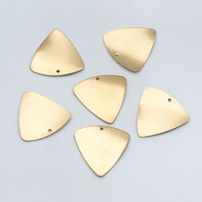 20pcs Raw Brass Triangle Charm Pendants, Brass Findings Wholesale (RB-127)