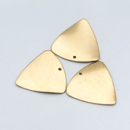 20pcs Raw Brass Triangle Charm Pendants, Brass Findings Wholesale (RB-127)