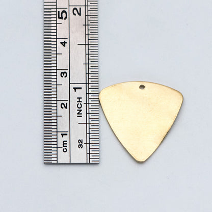 20pcs Raw Brass Triangle Charm Pendants, Brass Findings Wholesale (RB-127)