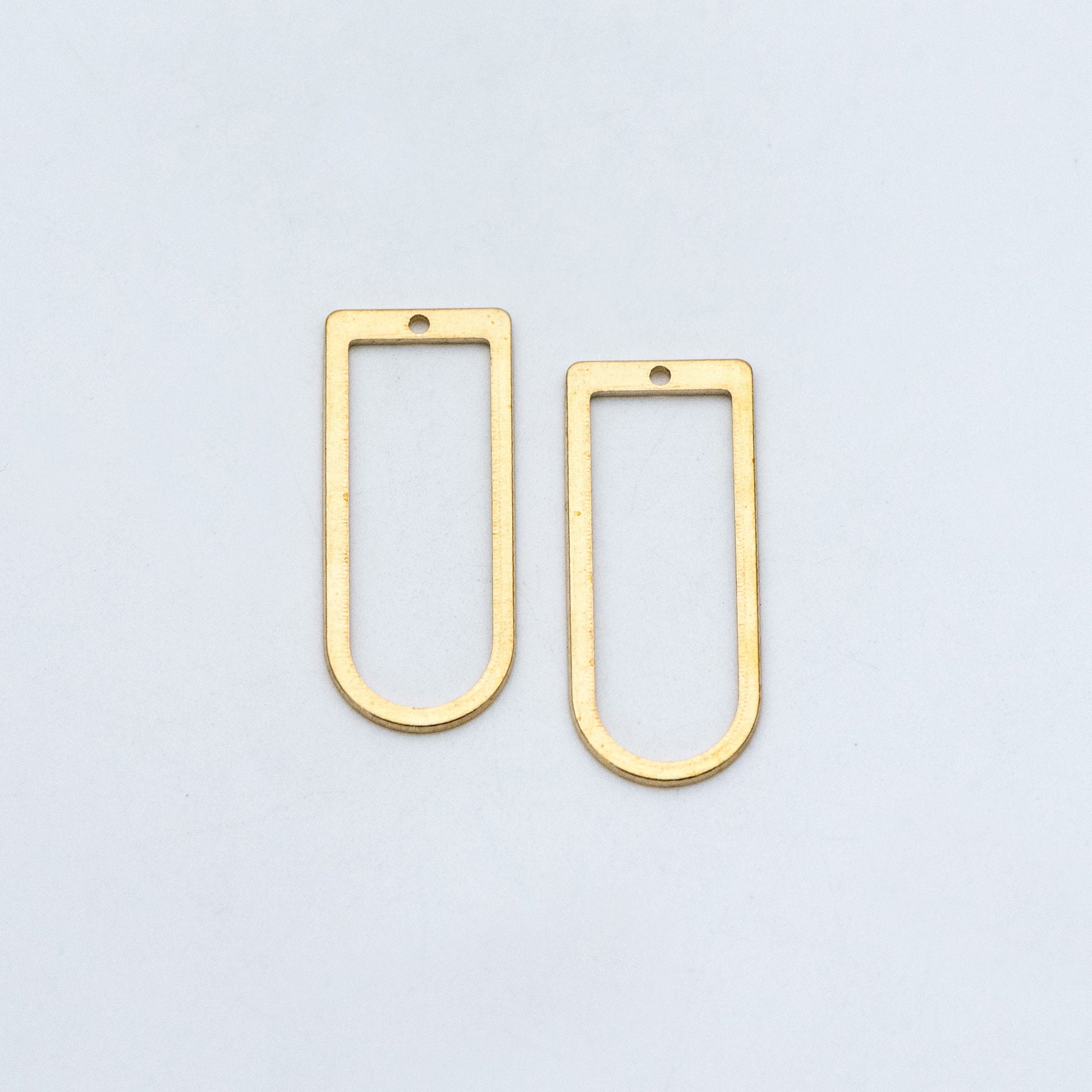 20pcs Raw Brass Link Charm Pendants 30x13mm, Brass Findings Wholesale (RB-147)