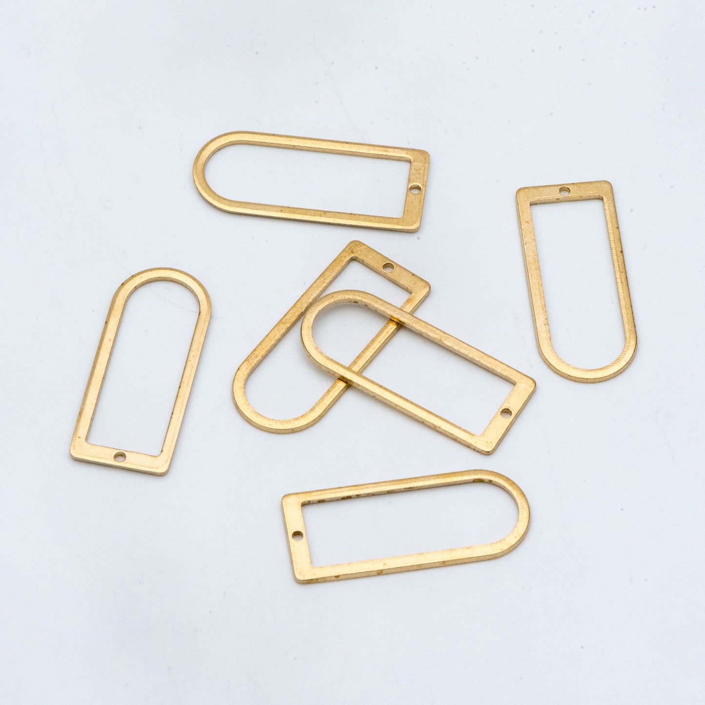 20pcs Raw Brass Link Charm Pendants 30x13mm, Brass Findings Wholesale (RB-147)