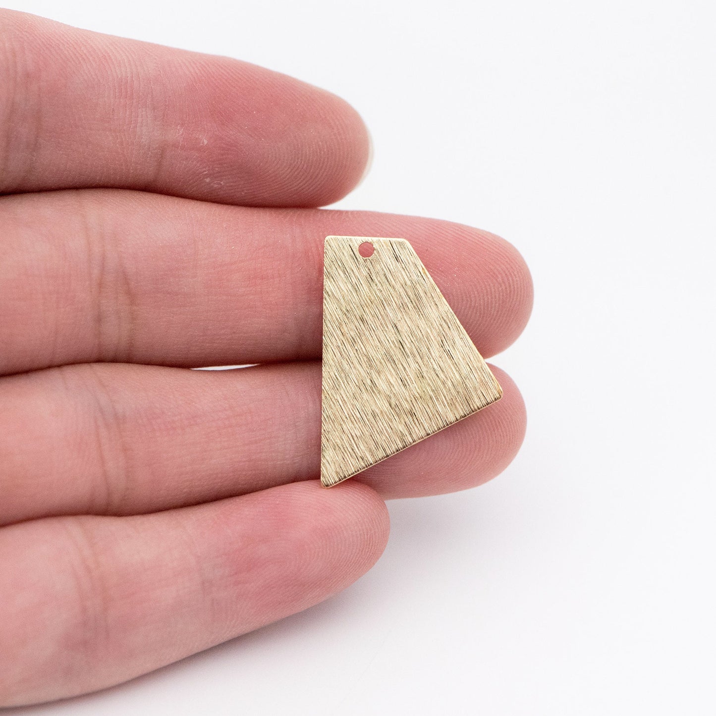 20pcs Raw Brass Geometric Charms, Brush Brass Pendants 24x20mm, Brass Findings Wholesale (RB-156)