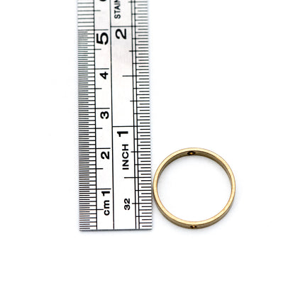 20pcs Raw Brass Round Link Pendants 19mm, Geometric Loop Hoop Charms, Ring with 2 Holes (RB-162)