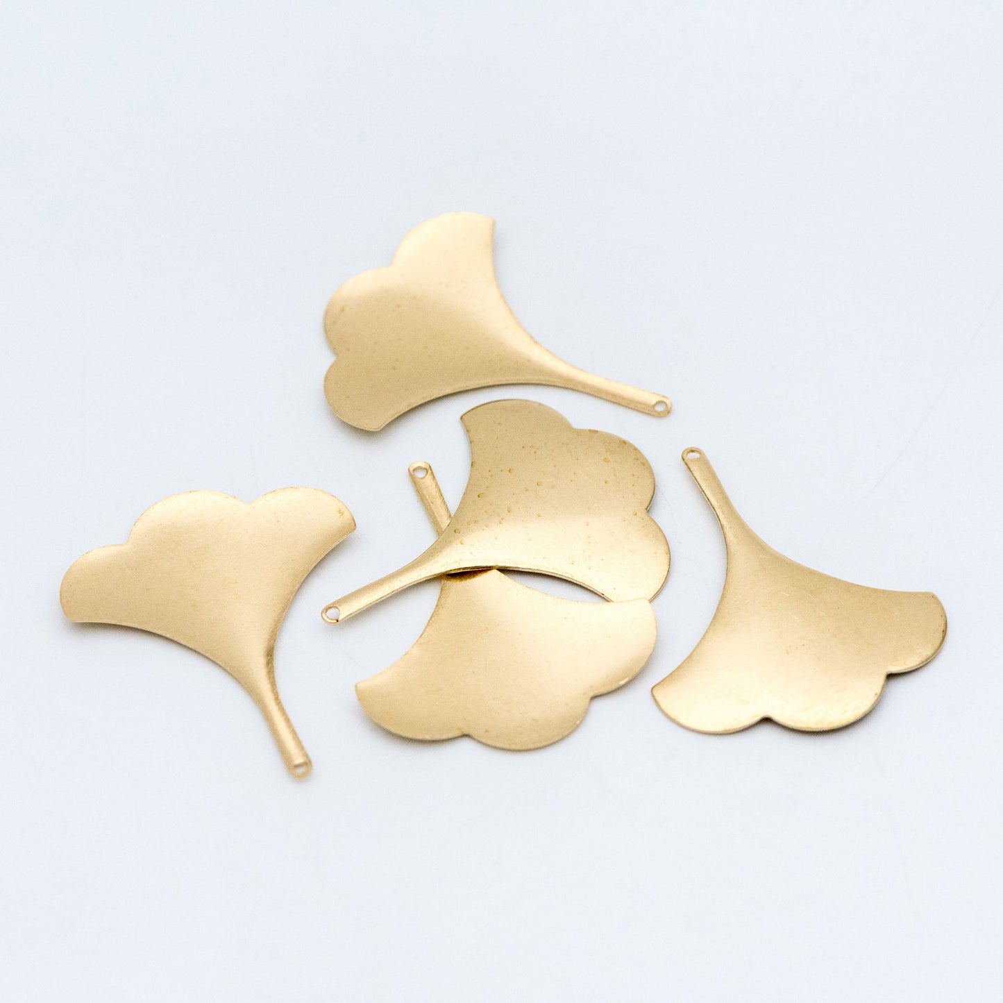 10pcs Raw Brass Leaf Charm Pendants 37x30mm, Brass Findings Wholesale (RB-111)