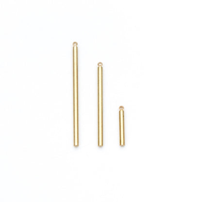20pcs Raw Brass Bar Tube Charm Pendants, Multi Size 20/ 30/ 40mm by 2mm Thick (RB-105)