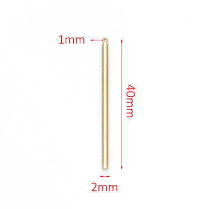 20pcs Raw Brass Bar Tube Charm Pendants, Multi Size 20/ 30/ 40mm by 2mm Thick (RB-105)