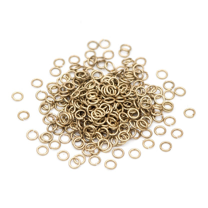 200pcs Raw Brass Open Jump Rings, 3mm by 0.7mm(21Gauge)/ 5mm by 0.8mm(20 gauge), Split Jumpring Findings Wholesale (RB-101)