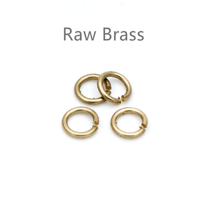 200pcs Raw Brass Open Jump Rings, 3mm by 0.7mm(21Gauge)/ 5mm by 0.8mm(20 gauge), Split Jumpring Findings Wholesale (RB-101)