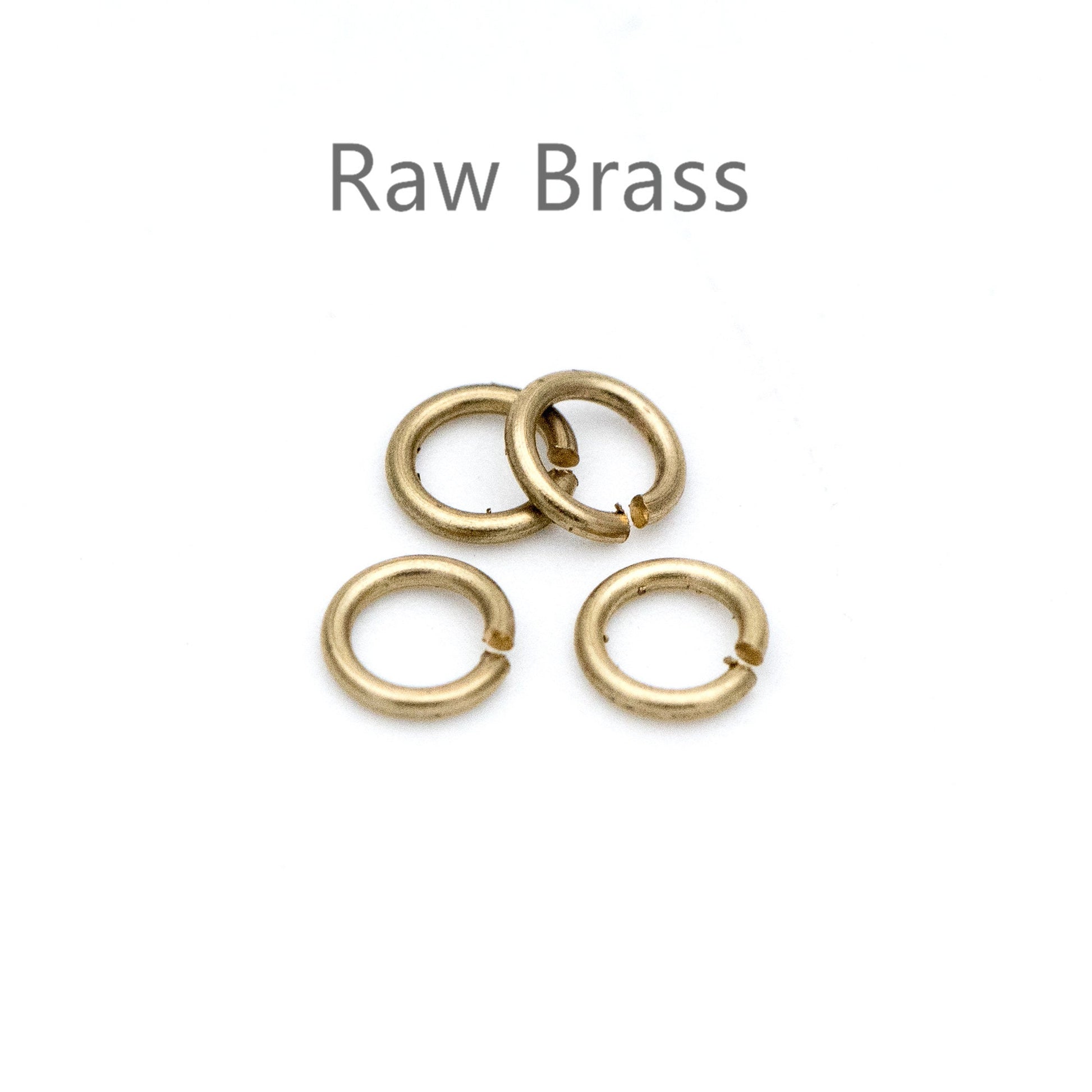 200pcs Raw Brass Open Jump Rings, 3mm by 0.7mm(21Gauge)/ 5mm by 0.8mm(20 gauge), Split Jumpring Findings Wholesale (RB-101)