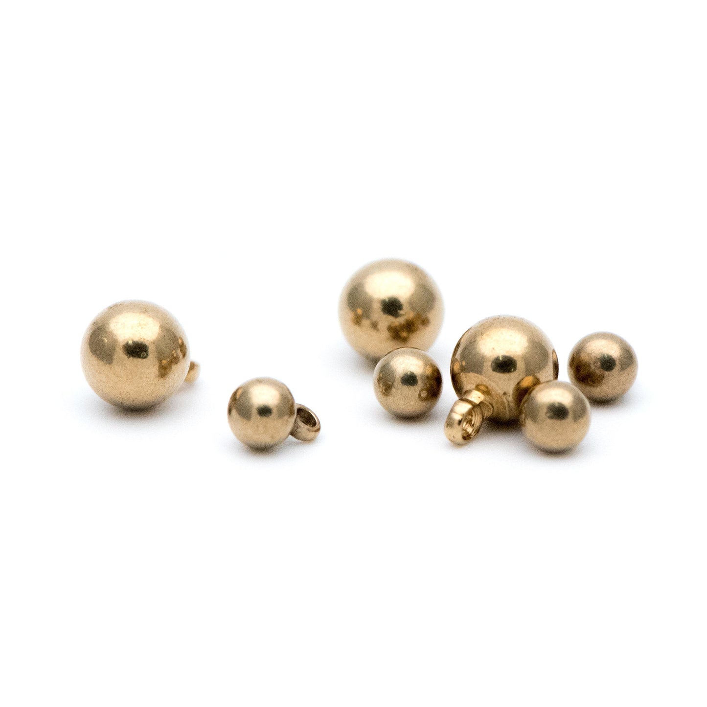 20pcs Raw Brass Round Charm Pendants, 4mm/ 6mm Ball, Brass Findings Wholesale (RB-178)