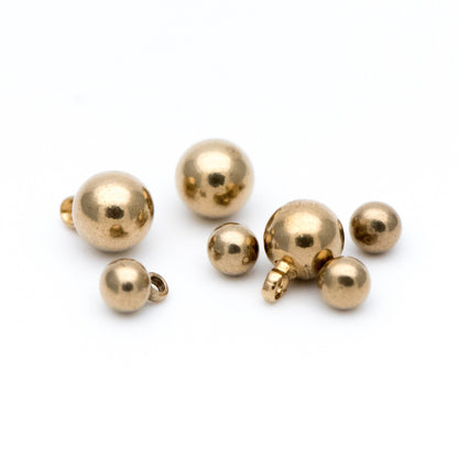 20pcs Raw Brass Round Charm Pendants, 4mm/ 6mm Ball, Brass Findings Wholesale (RB-178)