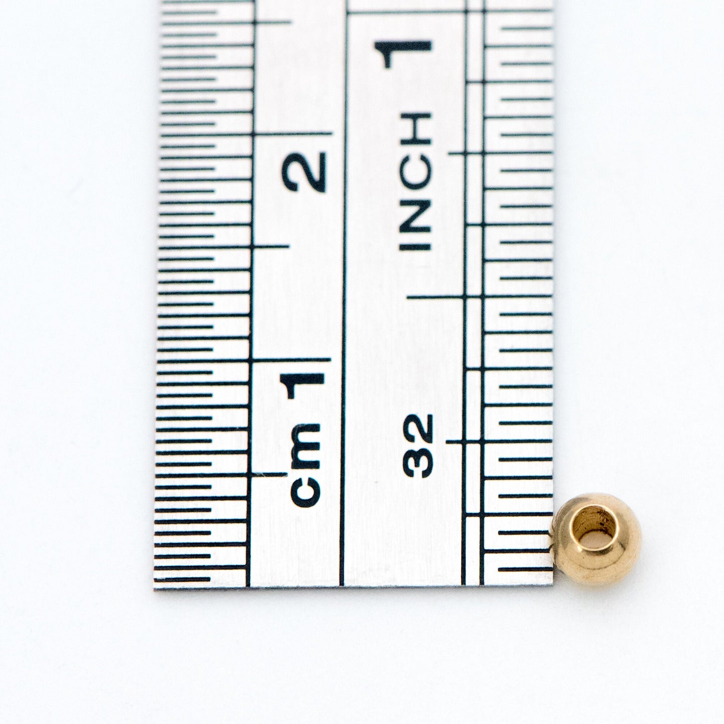 100pcs Raw Brass Round Spacer Beads, DIY Jewelry Findings Wholesale, 3/ 4/ 6mm (RB-180)