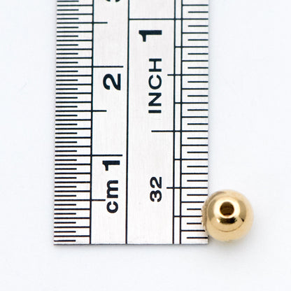 100pcs Raw Brass Round Spacer Beads, DIY Jewelry Findings Wholesale, 3/ 4/ 6mm (RB-180)