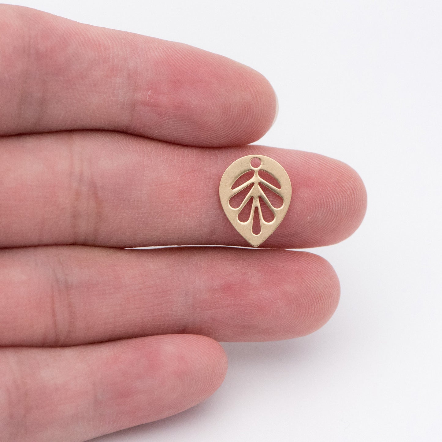 20pcs Raw Brass Leaf Charm Pendants 14mm/ 30mm, Brass Findings Wholesale (RB-159)